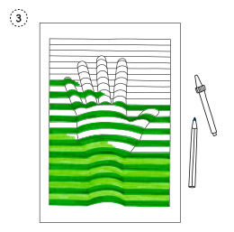 Anleitung - 3-Dimensionale Hände mit Linien zeichnen