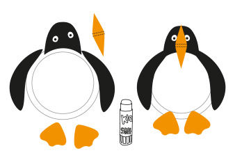 Pinguin-Laterne basteln