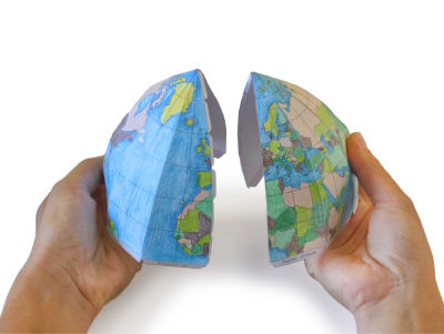 3D-Globus aus Papier basteln