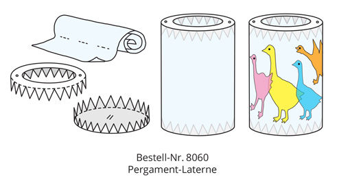 Anleitung zum Basteln der Pergament-Laterne