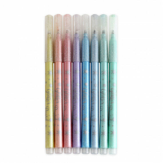 Glitter Fasermaler-Set mit 8 Pastellfarben