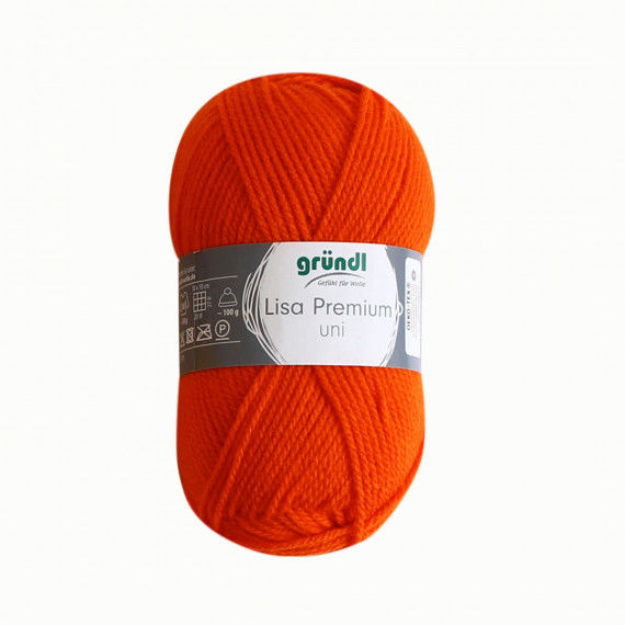Wolle, 50 g Knäuel, orange