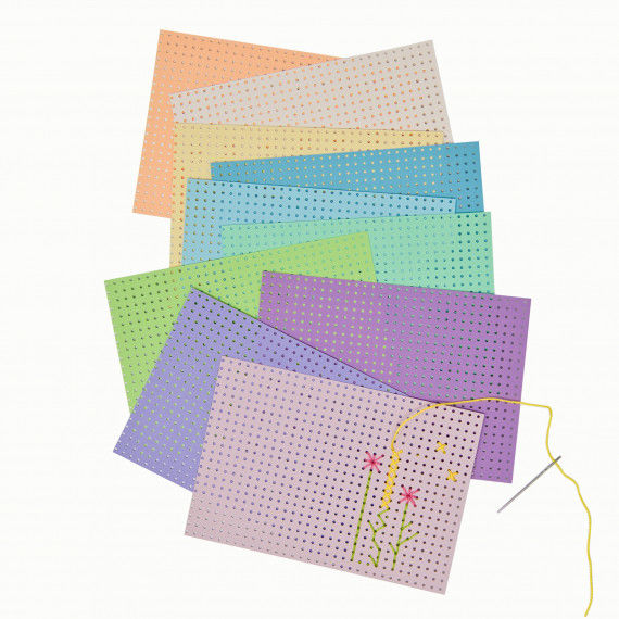 Stickkarton pastellfarben, 10 Blatt