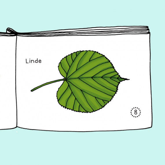 Mini-Buch Pflanzen mit Blättern zum Ausmalen