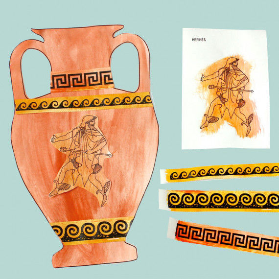 Griechische Götter & Vasen zum Ausschneiden & Bemalen