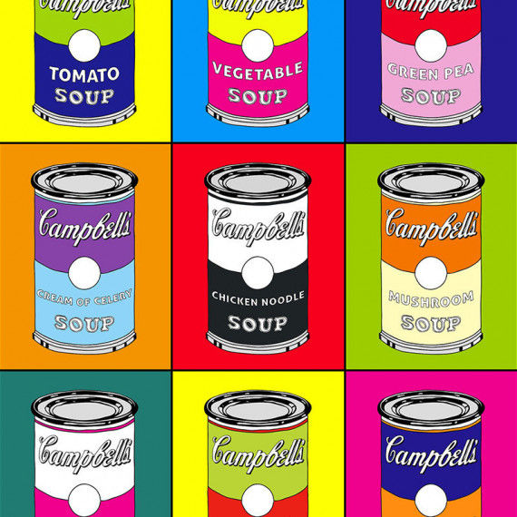 Suppendosen Pop-Art Farbstudie nach Andy Warhol