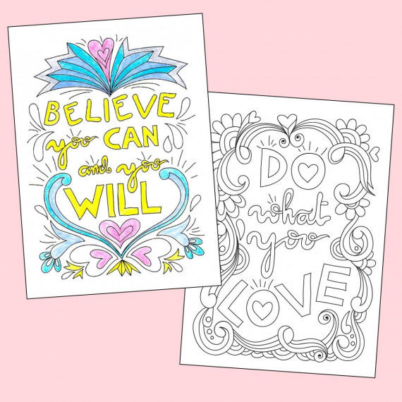 Motivationsposter zum Ausmalen - Believe that you can