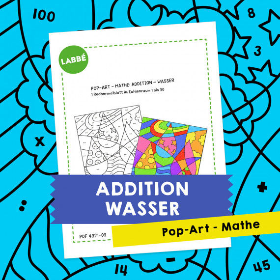 Pop-Art – Mathe Addition: Wasser 