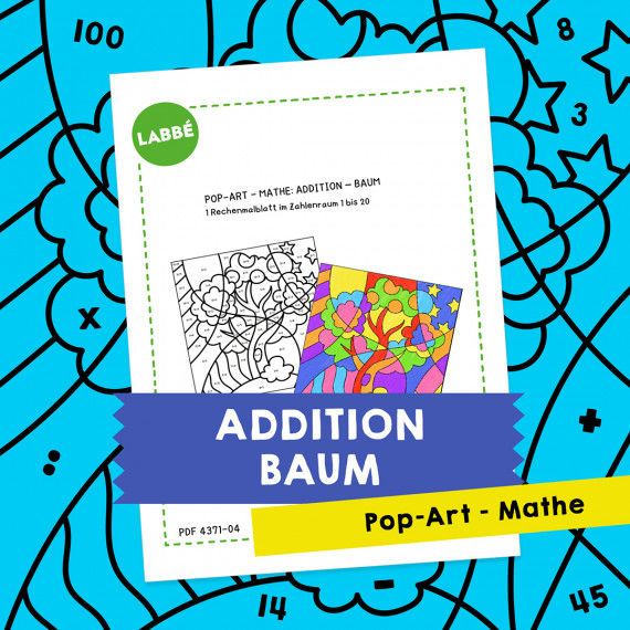 Homeschooling - Pop-Art – Mathe Addition: Baum 
