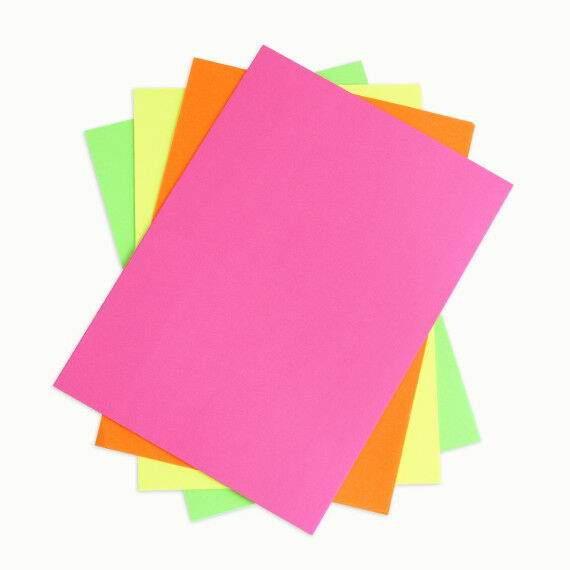 Druckerpapier in 4 Neonfarben zum Basteln