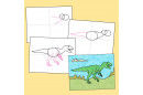 Geleitetes Zeichnen - Dinosaurier PDF
