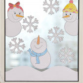 Süße Fensterbilder mit Schneemännern & Schneeflocken basteln