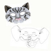 Kindermasken Tiere, 6-er Set