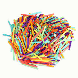 1.000 bunte Eisstiele aus Holz