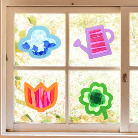 Sun-Catcher Frühling - Fensterbilder Bastelvorlagen