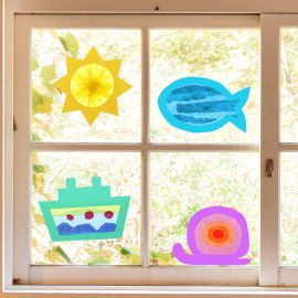 Sun Catcher Sommer im Fenster zum Basteln für Kinder 