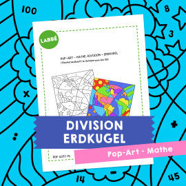 Homeschooling - Pop-Art – Mathe Division: Erdkugel PDF