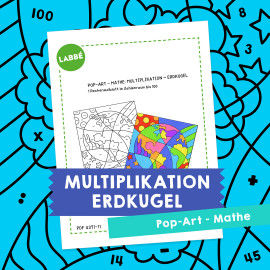Homeschooling - Pop-Art – Mathe Multiplikation: Erdkugel
