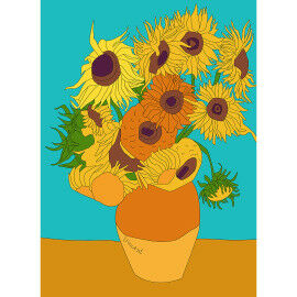 Vincent van Gogh - Sonnenblumen Poster & Malvorlagen