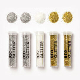 BIO Glitter Stardust - gold, silber, weiß