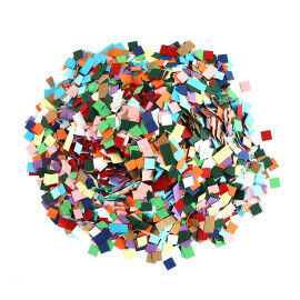 10.000 Papiermosaik-Quadrate in bunten Farben