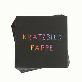Kratzbildpappe 15 x 15 cm, 100 Bogen 