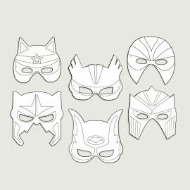 Superhelden-Masken für Kinder