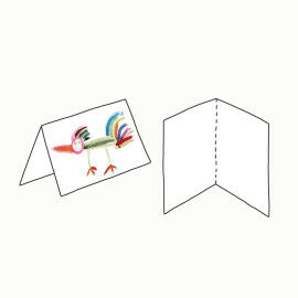 Klappkarten aus weißem Karton zum Gestalten von eigenen Karten