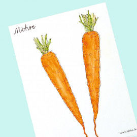 Karten zum Sticken von 16  Gemüsesorten