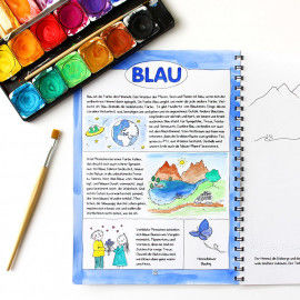 Wirkung, Bedeutung und vieles mehr über die Farbe Blau in Mein Farbenbuch für Kinder