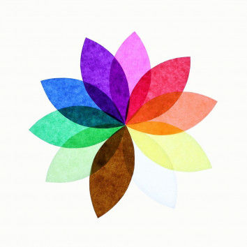 Transparentpapierheft mit 10 Blatt in 10 Farben