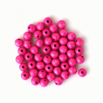 Holzperlen Ø 10 mm - pink