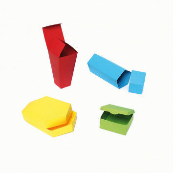 Kartonschachteln in verschiedenen Formen und Größen zum Ausdrucken