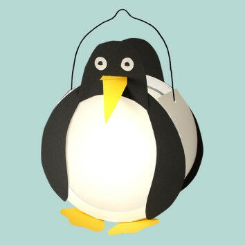 Pinguin-Laterne - Vorlagen für die Trommellaterne