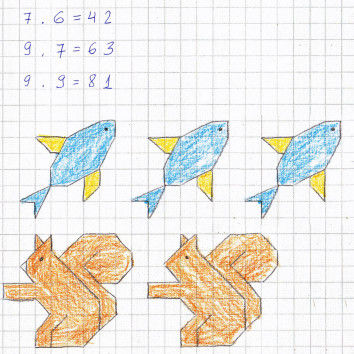 Mini-Gittertiere Fische und Eichhörnchen
