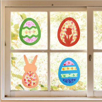 Sun Catcher Ostern im Fenster zum Basteln für Kinder 