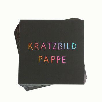 Kratzbildpappe 15 x 15 cm, 100 Bogen 