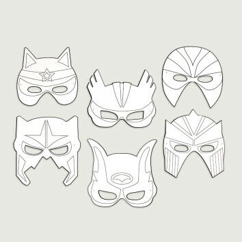 Superhelden-Masken für Kinder