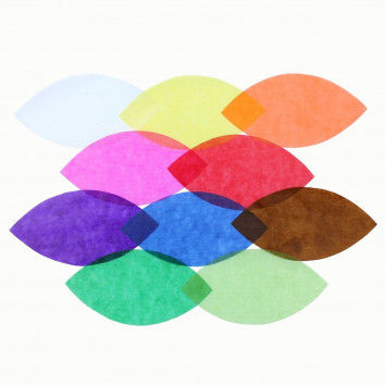 Transparentpapier in 10 Farben sortiert