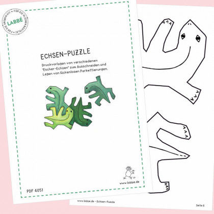 Echsen Puzzle Pdf Labbe